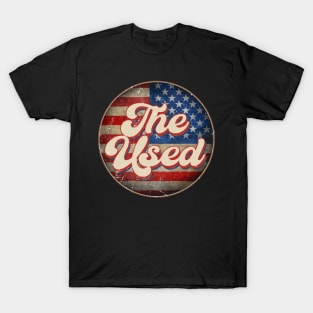 American Flag Personalized Used Proud Name Birthday T-Shirt